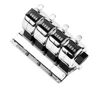 Compteur à chiffres multiples en acier inoxydable avec mécanisme de réinitialisation, outil de comptage rotatif pour chantiers de construction, compteur pour événements de recherche scientifique