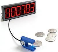 Compteur à convoyeur LED 6 chiffres avec capteur en U machines de scellage et comptage de pièces.