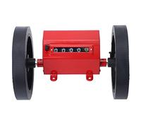 Compteur à roulettes Z96 F, compteur de longueur à affichage à 5 chiffres, coque en acier inoxydable avec roue en caoutchouc, compteur mécanique de type rouleau pour cuir, film