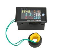 Compteur AC monophasé à écran LCD, moniteur numérique de puissance, compteur de panneau pour tension, courant, fréquence, ampères, avec affichage de l’énergie et du facteur d (200-450 V CA