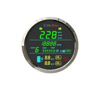 Compteur Compteur de vitesse GPS pour moto, odomètre, pression des pneus, tachymètre, jauge de niveau de carburant, voltmètre, pour moto 12 V/24 V Tachymètre numérique(BS)