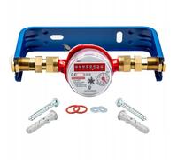 Compteur d’eau chaude DN 15 avec support - Débit 1,6 m³/h - Longueur 110 mm - Filetage 3/4" BSP - Homologué jusqu’en 2029 - Support inclus pour montage rapide