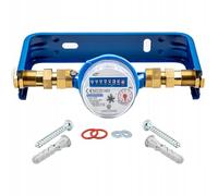 Compteur d’eau froide DN 15 avec support - Débit 1,6 m³/h - Longueur 110 mm - Filetage 3/4" BSP - Homologué jusqu’en 2029 - Support inclus pour montage facile