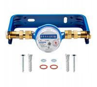 Compteur d’eau froide DN 20 avec support - Débit 4,0 m³/h - Longueur 130 mm - Filetage 1" BSP - Homologué jusqu’en 2029 - Support inclus pour installation facile