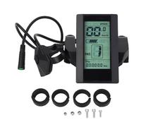 Compteur d'affichage LCD pour vélo électrique Écran de 2,7 pouces Luminosité du rétroéclairage réglable Panneau de commande LCD résistant à l'eau pour vélos à moteur à
