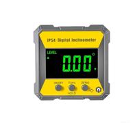 Compteur d'angle en ABS étanche avec aimant puissant, alimentation rechargeable de type C et écran LCD transparent pour les tâches de menuiserie et d'encadrement
