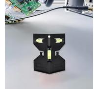 Compteur d'angle magnétique horizontal plus vertical avec 3 niveaux à bulle, gadget robuste pour une mesure précise, construction en plastique pour poteau d'angle, tuyau et clôture (noir)