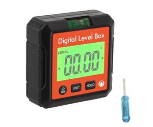 Compteur d'angle numérique avec base magnétique pour des mesures sûres et une conversion d'angle et de pente sans effort dans le traitement du bois (E)