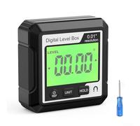 Compteur d'angle numérique avec base, rapporteur électronique inclinomètre 4 x 90°, design compact en ABS pour le travail du bois et l'automobile (B)