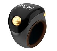 Compteur d'anneaux, compteur de doigts, anneau de clicker à 5 chiffres avec affichage électronique, outil de comptage de prière portable, Tasbeeh numérique rotatif pour méditation