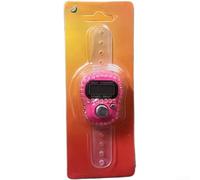Compteur d'anneaux électronique miniature porté au doigt, 10,2 x 1,5 cm, ajustement réglable, fonctionnement sans pile, pour suivi de fitness et comptage de répétitions (rose)
