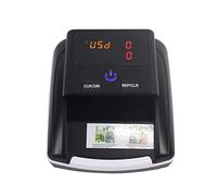 Compteur d'argent, Détecteur portable de faux billets (euros et dollars) - Compteuse devises Identification rapide des avec affichage LED(With battery)