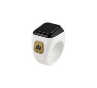 Compteur de bague numérique rechargeable intelligent Tasbeeh pour prière musulmane, méditation, écran étanche, 20 mm, blanc (20 mm, blanc)