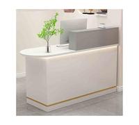 Compteur de caisse enregistreuse moderne avec tiroir verrouillable pour magasins de vêtements, salons de beauté et magasins. Design élégant blanc et gris clair