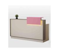 Compteur de caisse enregistreuse moderne avec tiroir verrouillable - Présentoir élégant pour magasins, halls, salons et bureaux - Rose poudré - 120 cm - Idéal pour les espaces professionnels