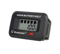 Compteur de capacité de batterie LCD Runleader avec compteur horaire et voltmètre, utilisé pour 12V 24V 36V 48V acide de plomb/Gel/LiFePO4/Trojian/AGM