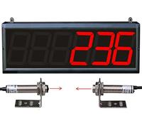 Compteur De Capteur Laser, Compteur D’écran à 6 Chiffres Jusqu’à 999999, Compteur D’Affichage Numérique LED pour Bande Transporteuse, Ligne De Production, Visiteur De Personnes, 4inch