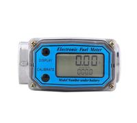 Compteur de carburant numérique Mini débitmètre à turbine numérique Compteur de carburant 10-200L 1" Débitmètre à turbine NPT Haute sensibilité, haute précision(GS02706-02)
