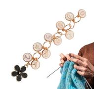 Compteur de chaîne - Outil de marquage | Tracker de tricot - Compteur de patrons de crochet - Chaîne en acrylique PU de 13 à 30 cm pour travaux manuels, suivez vos rangées de tricot avec facilité sur