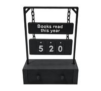 Compteur de chapitre, suivi des livres lus cette année, panneau de suivi de livres imprimés 3D, compteur de livres à suspendre avec rangement numérique, cadeau pour les amateurs de livres (A)