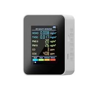 Compteur de CO2 6 en 1, moniteur de qualité de l'air, détecteur de CO, affichage LCD, détecteur de gaz, analyseur de capteur de CO2(blanc)