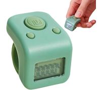 Compteur de comptage portable étanche à 6 chiffres, compteur de doigts rechargeable, compteur numérique manuel, compteur de tours, compteur de tours avec LED (vert)