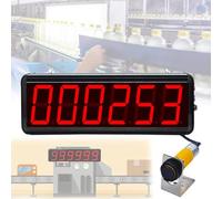 Compteur de convoyeur numérique LED à 6 chiffres, compte jusqu'à 999999, capteur de proximité 30 cm, avec mémoire de panne de courant, pour ligne de production d'usine, livraison express