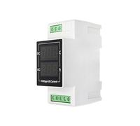 Compteur de courant et tension à double affichage cc DC3.5-30V 20A 50A 100A ampèremètre numérique Type Rail Din(DC0-600V 10A)