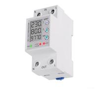 Compteur de courant intelligent Rail Hutrail 63 A WiFi LCD Disjoncteur intelligent 230 V Protection contre les surtensions Compteur d'énergie WiFi Compteur d'énergie Rail DIN Surveillance en temps