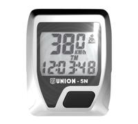 Union 5 Functions Cycling Computer Noir,Argenté Black