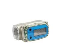 Compteur de débit électronique à turbine 2,5 cm, 3,8 cm, 5,1 cm, affichage du débitmètre à cristaux liquides, diesel, essence, méthanol, mesure de l'eau liquide (2,5 cm)