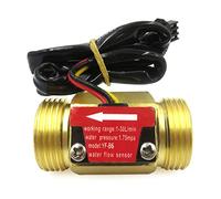 Compteur de débitmètre à effet Hall 1-30L/min G3/4" filetage mâle en laiton pour distributeur d'eau