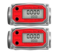 Compteur de débitmètre à turbine numérique durable(2Pcs 1 Flowmeter)