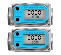Compteur de débitmètre à turbine numérique durable(2Pcs 2 Flowmeter)