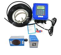 Compteur de débitmètre d'eau mural TUF-2000B avec transducteur TS-2/TM-1-HT Capteur de pince de stockage SD en option Débitmètre ultrasonique liquide Options d'unité polyvalentes(Host And TL-1 Sensor)