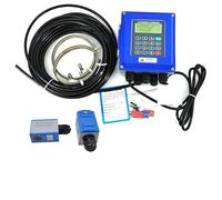Compteur de débitmètre d'eau mural TUF-2000B avec transducteur TS-2/TM-1-HT Capteur de pince de stockage SD en option Débitmètre ultrasonique liquide Options d'unité polyvalentes(Host And TS-2 Sensor)