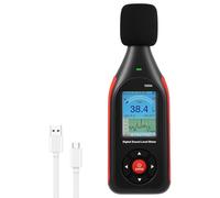Compteur de décibels numérique 30-130 dB, lecteur de niveau sonore haute précis, alarme 3 couleurs, appareil de mesure du volume sonore réglable, décibels Économie d'énergie