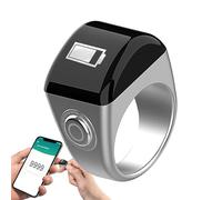 Compteur de doigt de prière - Affichage intelligent transparent 40 mAh, appareil de comptage numérique | Compteur électronique avec anneaux de rappel pour récitation, culte, méditation, étude