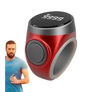 Compteur de doigts - Anneau de comptage numérique à quatre chiffres avec grand écran LCD, sangle de sécurité réglable en silicone, idéal pour la méditation et le comptage du souffle