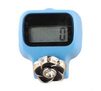 Compteur de doigts électronique avec sangle réglable, affichage LED et arrêt automatique, clic facile pour tricot, crochet, scores sportifs, suivi des présences (bleu)