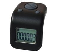 Compteur de doigts électronique - Mini compteur de clics portable avec rétroéclairage LCD et charge magnétique | Étanche, autonomie de 20 jours | Pour pas, inventaire, entraînement, examens (noir)