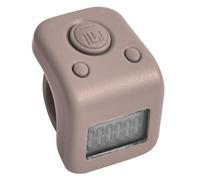Compteur de doigts électronique - Mini compteur de clics portable avec rétroéclairage LCD et charge magnétique | Étanche, autonomie de 20 jours | Pour pas, inventaire, entraînement, examens (gris)