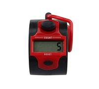 Compteur de doigts numérique à 5 chiffres pour tour/sport/entraîneur/école/événement Rouge