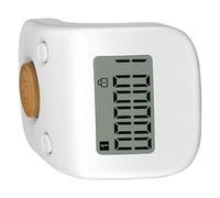 Compteur de Doigts Numérique Rechargeable, Anneau Portable Silencieux | Silicone Blanc, Léger et Solide, pour Comptage Manuel, Docks, Usage Quotidien