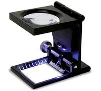 Compteur de fils coniques Loupe à lumière LED 6x Loupe noire