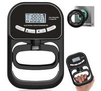 Compteur de force manuel numérique de 180 kg avec anneaux en silicone de 70 à 80 lb, couteau de force de préhension électronique avec écran LCD, dynamomètre manuel, dynamomètre à main, pour le sport