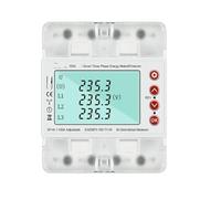 Compteur de kilowattheures d'énergie électrique bidirectionnelle triphasé 380V 100A, protecteur surtension et sous-tension, commutateur relais, limiteur courant