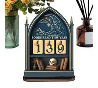 Compteur De Lecture | Défi de Lecture Décor d'Intérieur | Panneau Compteur de Livres Lus Cette Année - Pour Lecteur Enseignant Bibliothécaire Bureau Salle de Classe Bibliothèque Salon