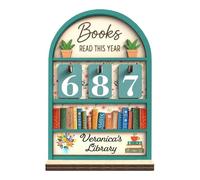 Compteur de lecture en bois pour livre, support de défi de lecture, pour affichage d'objectifs de lecture, jusqu'à 999 de livres, étudiants, enseignants, écrivains, lecteurs, bibliothèques