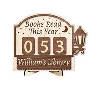 Compteur de lecture en bois pour une progression, Dark Brown | Opérations simples aidant les lecteurs à surveiller le nombre de pages dans les livres; Favoriser de bonnes